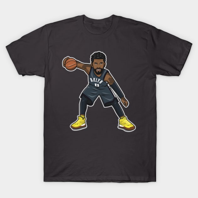 Kyrie Irving Cartoon Style BKLN T-Shirt by ray1007